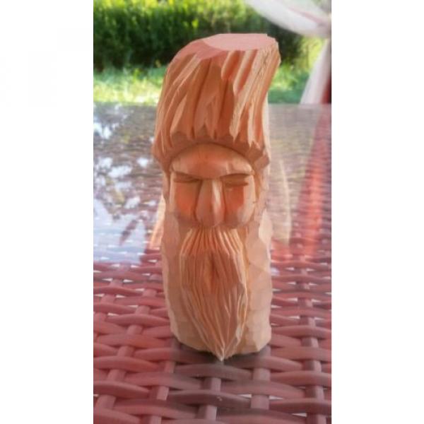 Gesicht Baumelf Holzfigur Hand geschnitzt aus linde Einzelstück #1 image