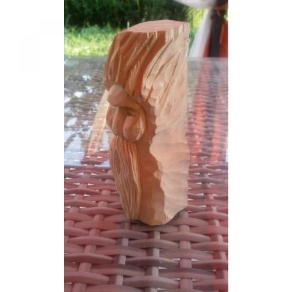 Gesicht Baumelf Holzfigur Hand geschnitzt aus linde Einzelstück #2 image