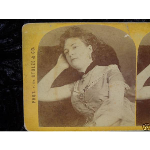 Antique Stereoview Photo Stolze Linde Berlin Bertha Walter Actress Germany #3 image
