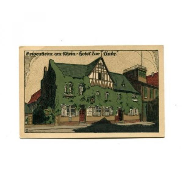 Vintage lithograph  Postcard Hotel Zur Linde   Geisenheim Ruhr Germany #1 image
