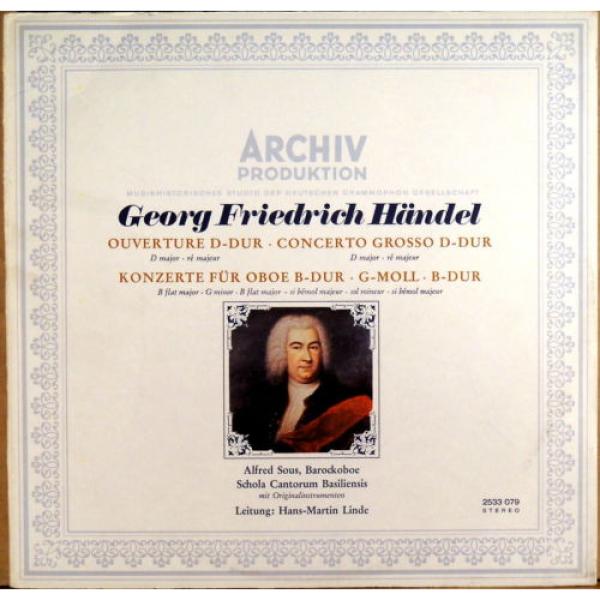 ARCHIV Handel SOUS Oboe Concerto LINDE Overture/Concerto Grosso 2533 079 #1 image