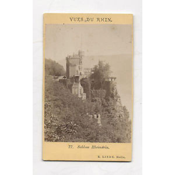 CDV - PHOTO - ALLEMAGNE Schloss Rheintein E. Linde Berlin Vues du Rhin vers 1880 #1 image