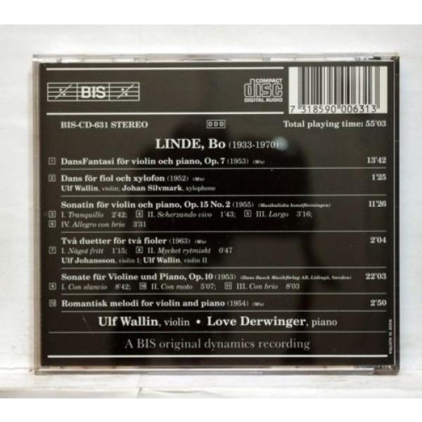 ULF WALLIN - BO LINDE complete sonats &amp; duos for violin BIS CD NM #2 image