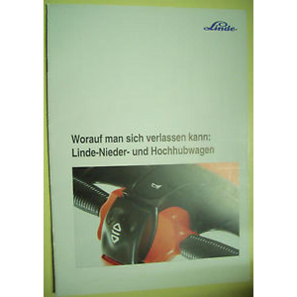 Sales Brochure Original Prospekt Linde Nieder &amp; Hochhubwagen 14 Seiten #1 image