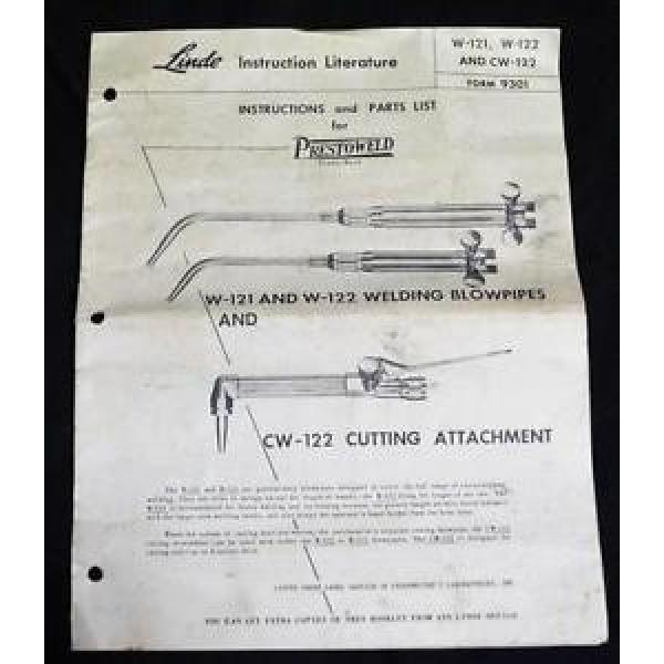 LINDE AIR PRODUCTS PRESTOWELD WELDING INSTRUCTION &amp; PRICE LIST BROCHURE 1951 #1 image