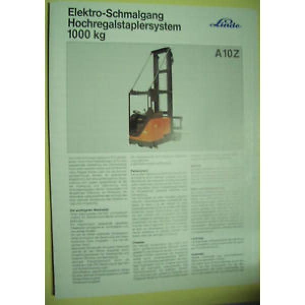 Sales Brochure Original Prospekt Linde Elektro-Schmalgang Hochregalstaplersystem #1 image