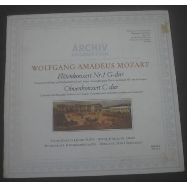 Mozart Flute / Oboe Concerto Linde - Holliger - Stadlmair ARCHIV 198342 lp EX #1 image