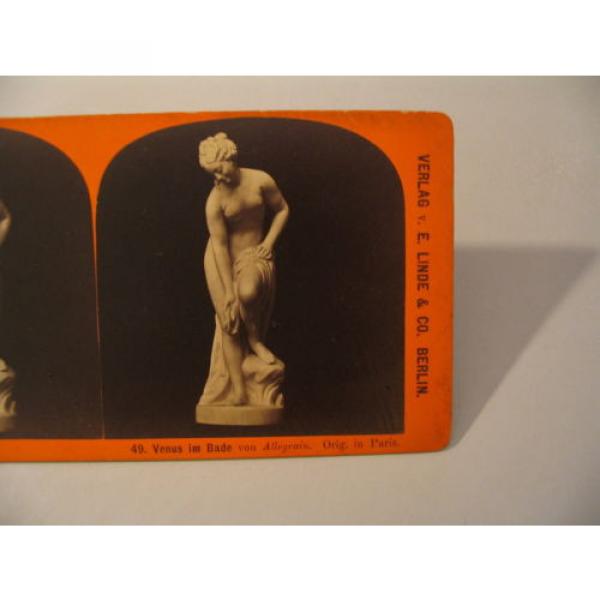 Sculpture Stereoview Photo cdii Stiehm Linde 49 Venus im Bade von Allegrain #2 image