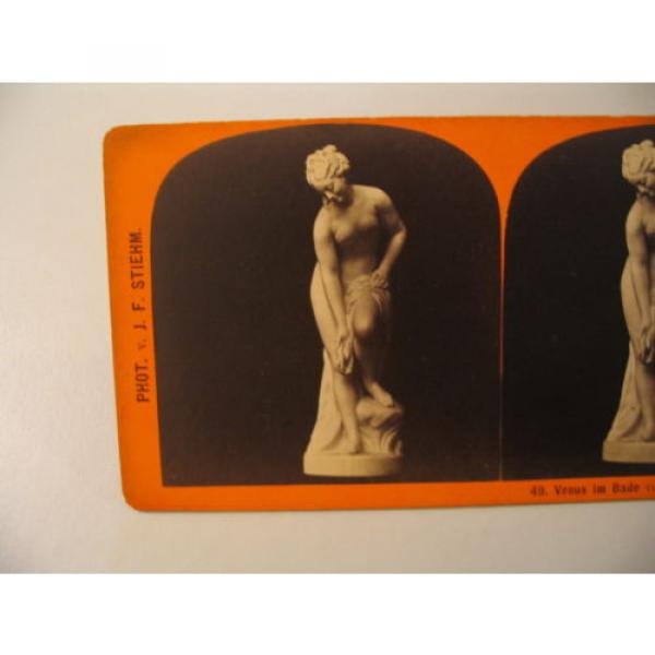Sculpture Stereoview Photo cdii Stiehm Linde 49 Venus im Bade von Allegrain #3 image