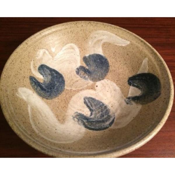 Hawkdancing Stoneware Salt Glazed Hand Thrown Bowl. Artist Signed by Nils Linde #5 image
