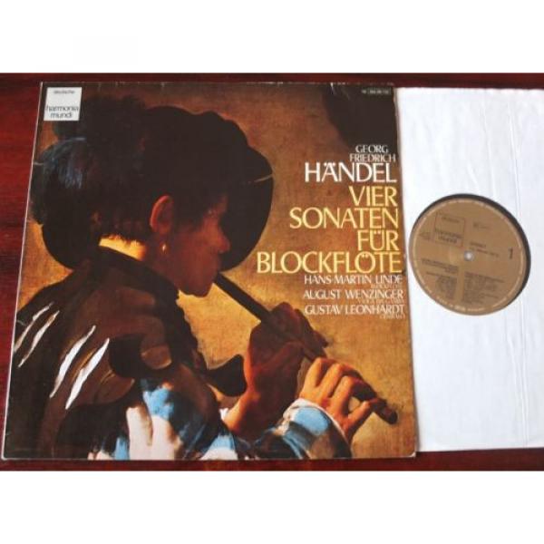 HANDEL 4 RECORDER SONATAS LP LINDE HARMONIA MUNDI 1C065-99720 GERMANY (RE) #1 image