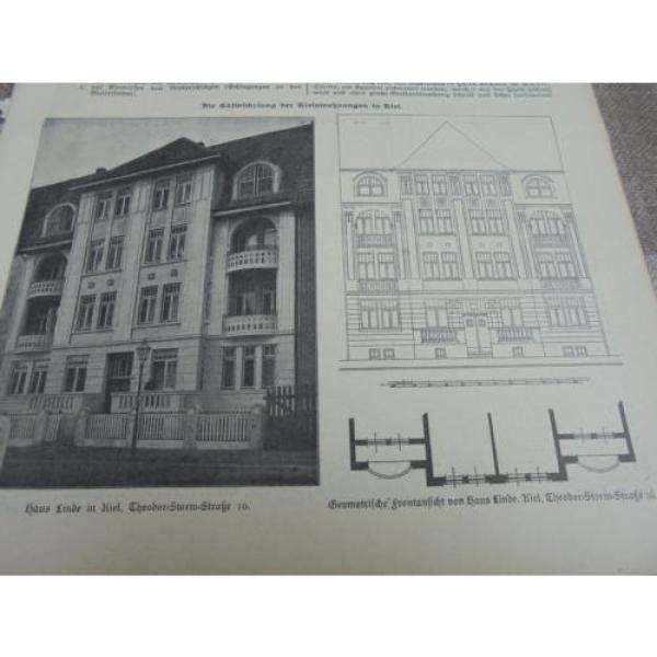 1908 Baugewerkszeitung 98 / Haus Linde Kleinwohnungen in Kiel #1 image