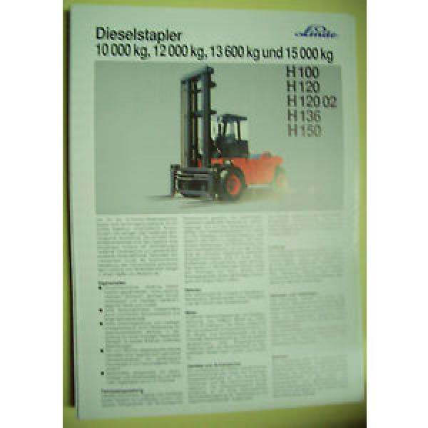 Sales Brochure Original Prospekt Linde Dieselstapler H100,H120,H120 02,H136,H150 #1 image