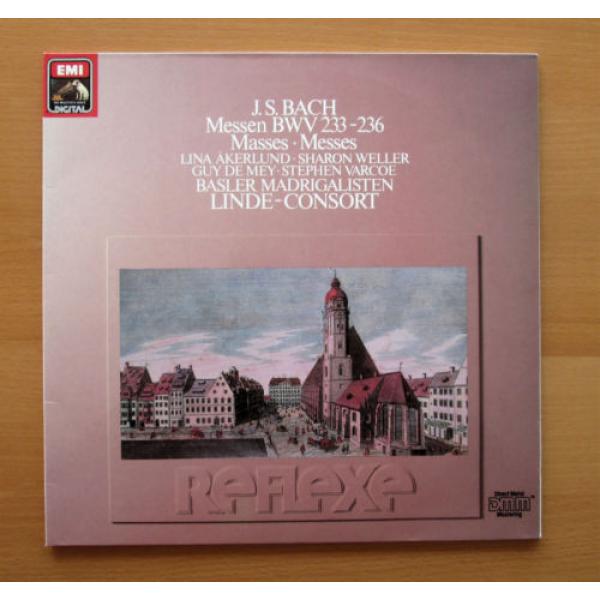 EX 27 0029 3 Bach Masses BWV 233-236 Linde-Consort 2xLP EMI Digital NM/EX #3 image