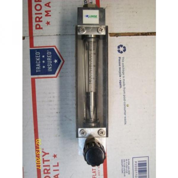 UNION CARBIDE LINDE GLASS TUBE FLOW METER  R-8M-75-1 , S-925-J-193-AAA #1 image