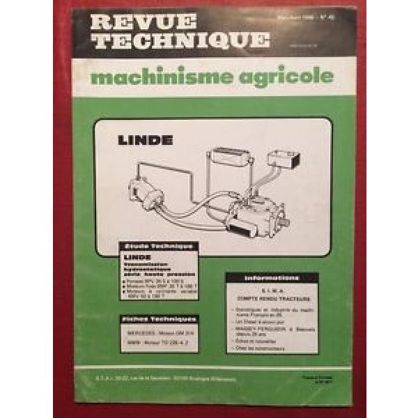 Revue Technique Machinisme Agricole LINDE Transmission Hydrostatique #1 image