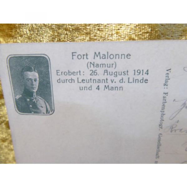 AK Feldpost Fort Malonne Erobert durch Leutnant v.d. Linde und 4 mann #4 image