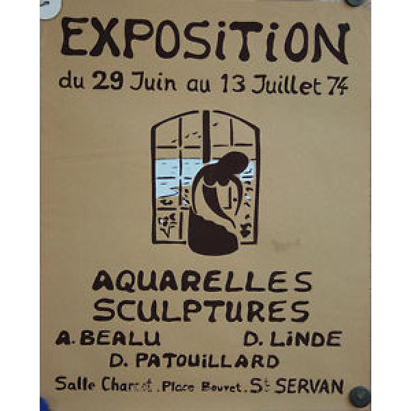 Affiche expo aquarelles sculptures Bealu Linde Patouillard St Servan 74 Bretagne #1 image