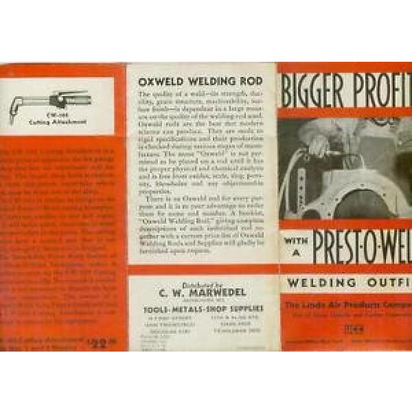 Prest-O-Weld Welding Outfit Linde Air Products Auto Tools Brochure  c1933 #1 image