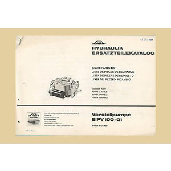 Linde Verstellpumpe B PV 100-01  Ersatzteilliste CLAAS Mähdrescher #1 image