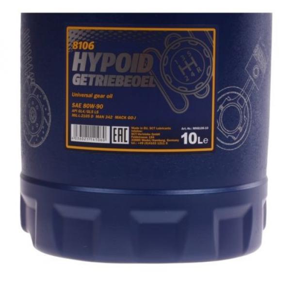 10 Liter 80W-90 Mannol Hypoid Getriebeöl Schaltgetriebe Öl Achsöl API GL4 GL5 LS #2 image