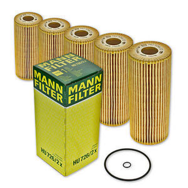5x HU 726/2x Ölfilter/ Patronenfilter/ Filtereinsatz von MANN-FILTER HU726/2x #1 image