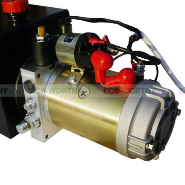 10 Quart Single Acting Dump Trailer Hydraulic Pump+Metal Reservior Fit for Lift #10 image