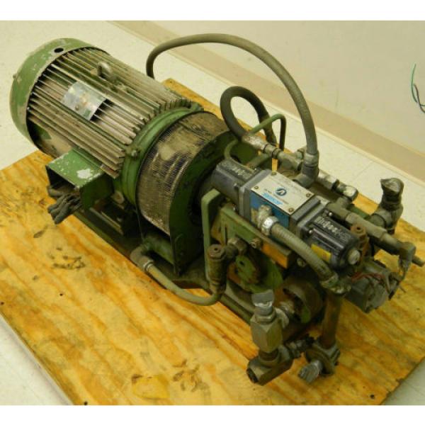 Hydraulic Power Pack w/ Lincoln Motor 20 HP 1750 RPM 220 3 HP w/ Vickers Valve #1 image