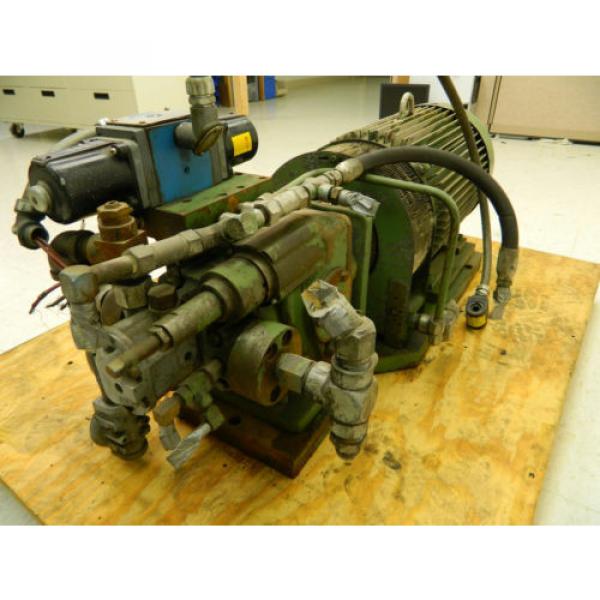 Hydraulic Power Pack w/ Lincoln Motor 20 HP 1750 RPM 220 3 HP w/ Vickers Valve #5 image