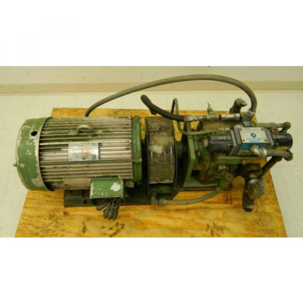 Hydraulic Power Pack w/ Lincoln Motor 20 HP 1750 RPM 220 3 HP w/ Vickers Valve #7 image