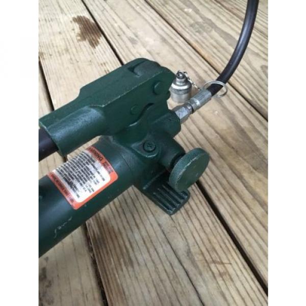Simplex Hydraulic Pump w Parker Enerpac F053 5 Ton Attachment + Hose #7 image