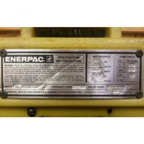 Enerpac Electric Hydraulic Pump Model WER-1501B, 5000 PSI #8 image