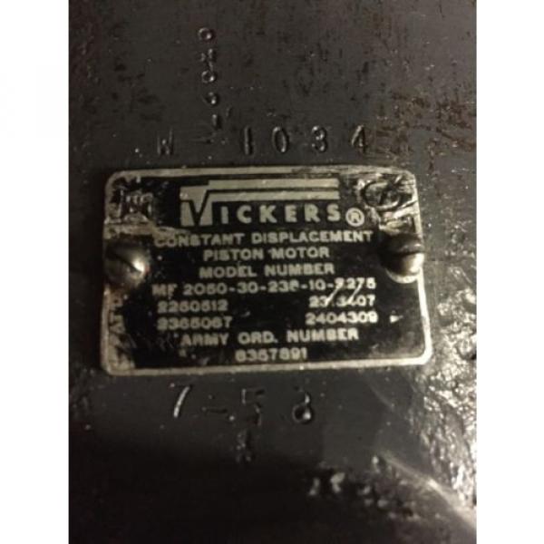 VICKERS CONSTANT DISPLACEMENT PISTON MOTOR #9 image