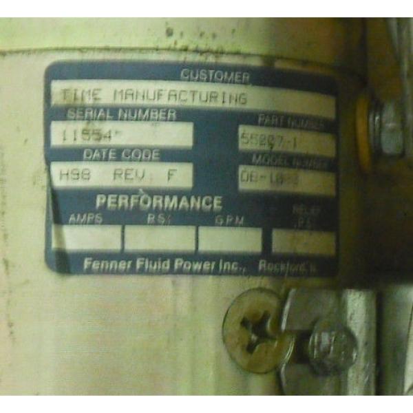 Time Manufacturing/ Fenner Hydraulic Pump P/N55007-1. 1787*AC 12 VDC #10 image