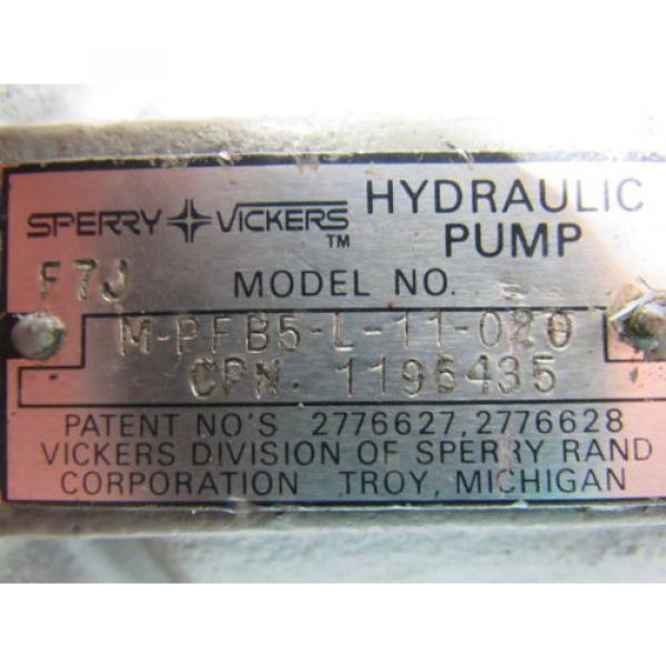 Vickers M-PFB5-L-11-020 Fixed Displacement Inline Hydraulic Piston Pump #9 image