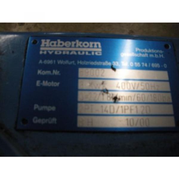 Haberkorn 59002 Hydraulic Pump  3kw 400v  5.5amp  Wien Motor #4 image