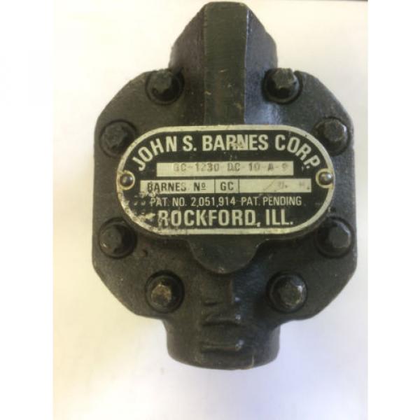 John S Barnes Corp Hydraulic Pump GC-1230-DC-10-A-9 #1 image