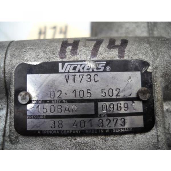 VICKERS VT73C HYDRAULIC PUMP 02 105 502 CATERPILLAR FREIGHTLINER VT 73 C LUK #2 image