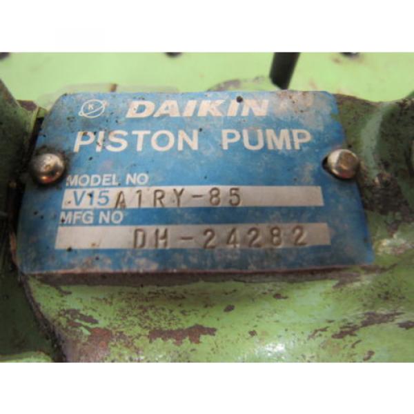 DAIKIN V15A1RY-85 Hydraulic Pump W/ 12 Gallon Tank amp; 220V Motor W/ Valves #10 image