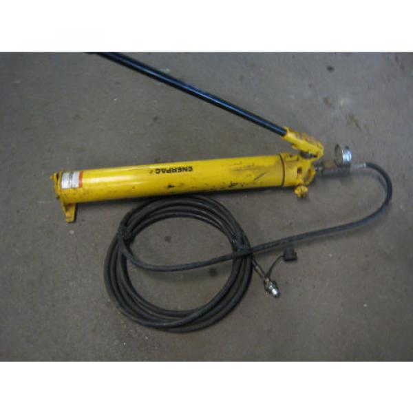 Enerpac P801 Hydraulic Hand Pump 1000psi  W/ Hose And Pressure Gage #7 image