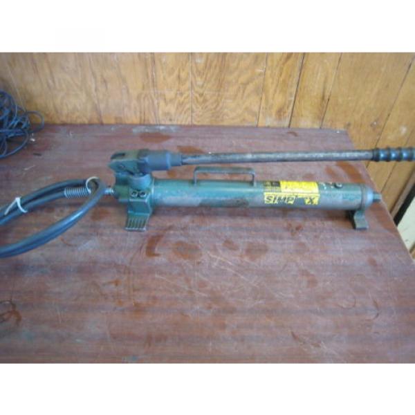 SIMPLEX P42 HYDRAULIC HAND PUMP With Hose 10,000PSI Free Shipping Used #1 image