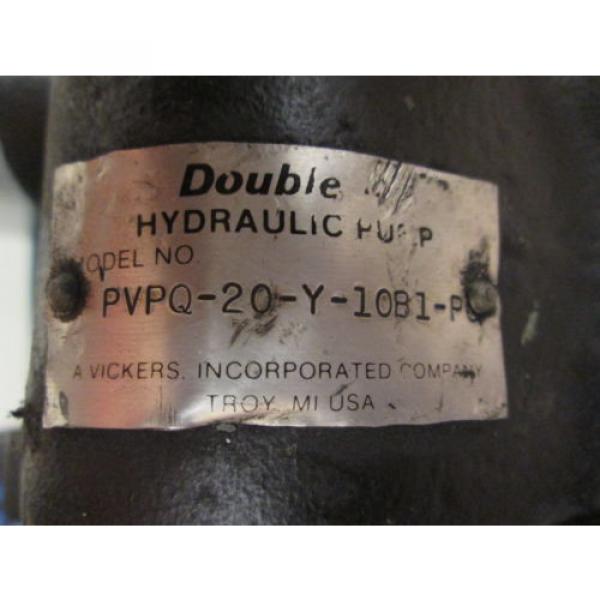 Vickers Double Hydraulic Pump PVPQ-20-Y-10B1-P Used #8 image