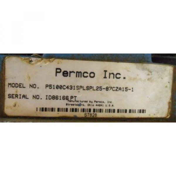 PERMCO INC, P5100 SERIES TANDEM HYDRAULIC PUMP, P5100C431SPLSPL25-87CZA15-1 #2 image