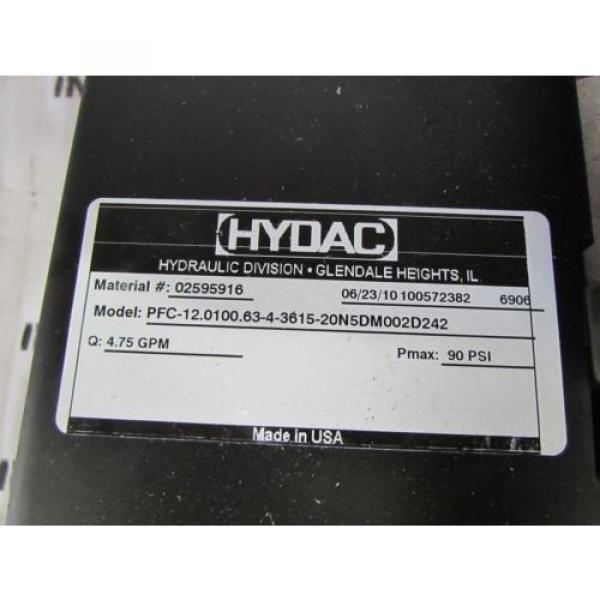 HYDAC PUMP / FILTRATION / WATER COOLER UNIT # PFC-12.0100.63-4-3615-20N5DM002D24 #11 image