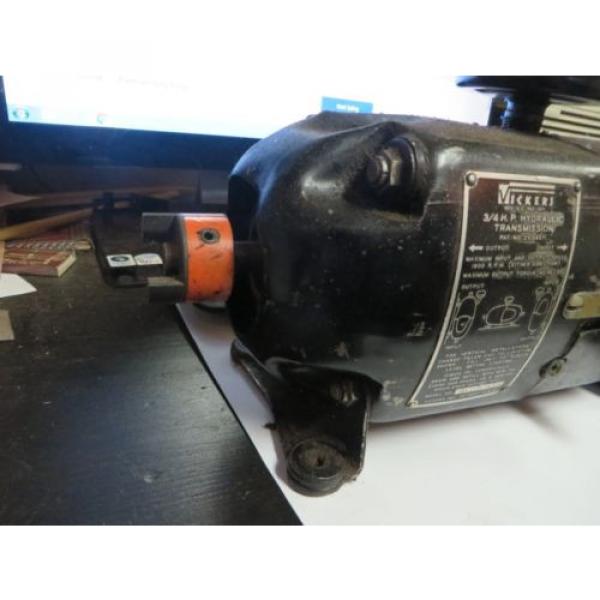 Vickers 3/4 HP Hydraulic Transmission, Model# TR3-HR13-FT3-13, Pat No. 2313407 #8 image