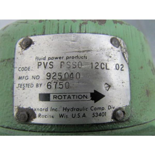 Rexnord PVS-PSSO Pressure CompensatedHydraulic Pump w/Subplate 1&#034; NPT 1&#034; Shaft #9 image