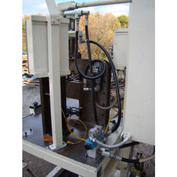 Hydraulic Press Station Barnes 7.5HP Power Unit Omron PLC Cylinder Punch Die #9 image