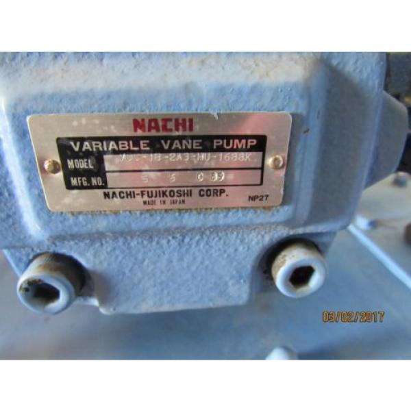 NACHI HYDRAULIC POWER UNIT VARIABLE VANE VDC-1B-2A3-HU-1688K/OG331000 MOTOR #6 image