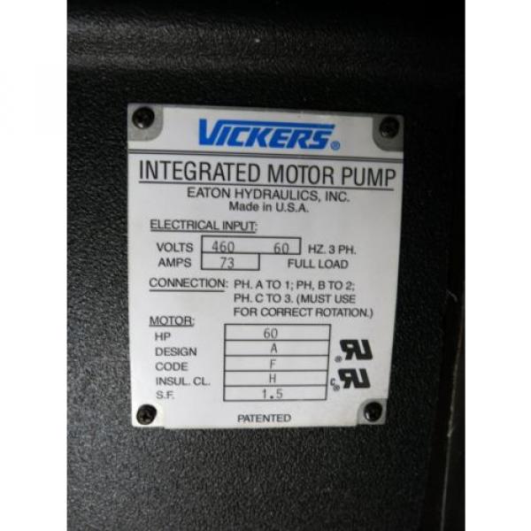 60 HP Vickers Integrated Motor Pump 35 GPM 2500 PSI Hydraulic Power Supply New #6 image