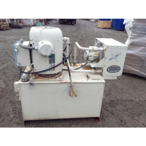 Hydraulic Power Unit w/ 25HP 1750RPM Motor &amp; Air-Cooled Heat Exchanger #1 image